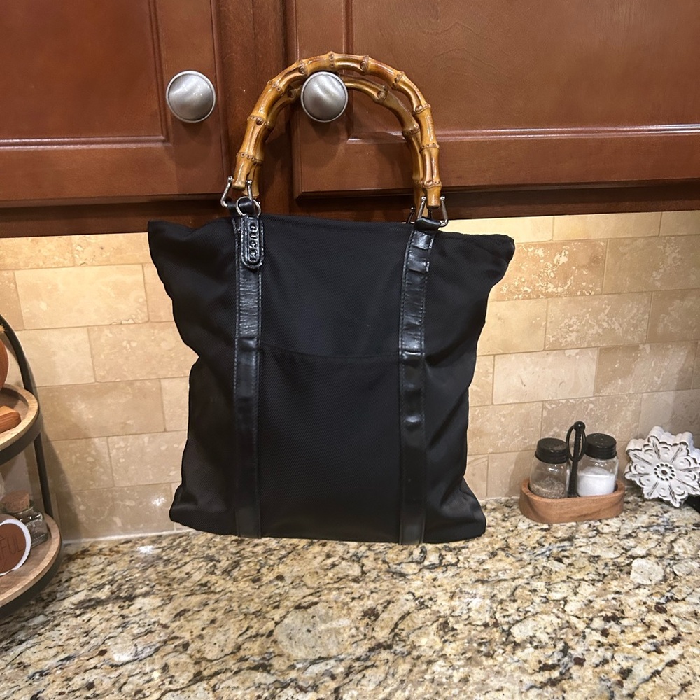 Gucci Black Tote with Bamboo Handles